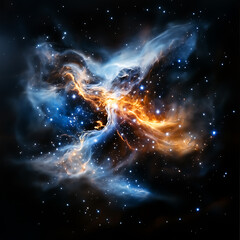 Wall Mural - Exploring cosmic wonders interstellar nebulae outer space digital art expansive universe deep space galactic phenomenon
