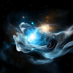 Wall Mural - Celestial phenomenon unveiled cosmic space abstract art dark universe ethereal view mystical energy