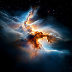Wall Mural - Galactic explosion event outer space nebula imagery cosmic environment dramatic viewpoint stellar phenomenon