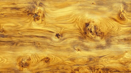 Sticker - Golden Wood Grain Texture Showing Knots And Swirls