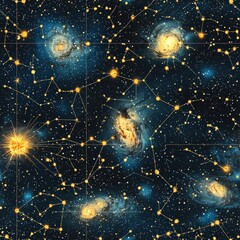 clear night sky showcasing the beautiful constellations and stars in a magical celestial display