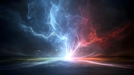 Leinwandbilder - A captivating and visually stunning image depicting an interdimensional portal with shimmering iridescent energy fields that seem to pulse and radiate with a mystical otherworldly presence