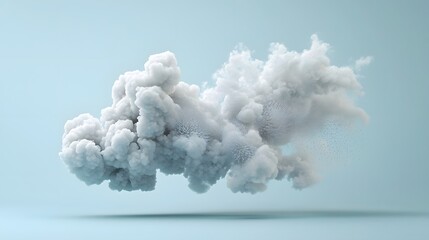 Poster - Captivating image showcasing abstract surreal vapor clouds forming unique mesmerizing patterns in mid air  This digital artwork explores the fluid dynamics and aesthetics of atmospheric phenomena