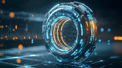 Poster - Close up view of a captivating extraterrestrial energy core radiating and pulsating with an otherworldly mesmerizing light display  The scene evokes a sense of futuristic technology cosmic mystery