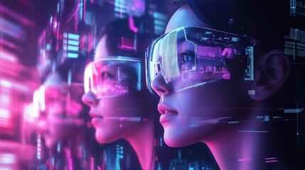 A futuristic recruitment poster for a cutting-edge tech firm