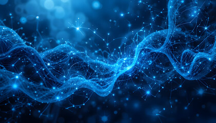 blue aesthetic wallpaper or background generative ai art