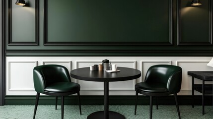 Wall Mural - The dining table and chairs in the restaurant