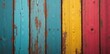 © ORAWAN - Vertical wood planks, faded paint, textured surface, vintage, detail