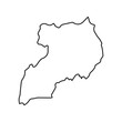 © Noni - map of Uganda line icon