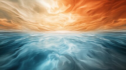 Wall Mural - Beautiful ocean waves under a vibrant sky at sunset, showcasing rich colors and dramatic cloud formations