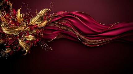 Aufkleber - Dynamic golden textured rachasri design elegant setting digital artwork modern aesthetic close-up visual splendor