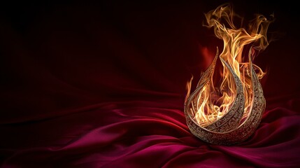 Poster - Traditional thai kanok flame pattern in close-up a showcase of thailand's elegant cultural heritage