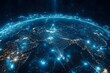 © Anusa - Futuristic 3D Rendered Earth with Glowing 5G Network Connecting Global Cities