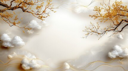 Aufkleber - Serene geometric patterns of mek lai thai art digital illustration tranquil atmosphere aerial view cultural essence
