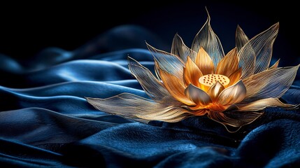 Aufkleber - Elegant thai poom dok bua lotus design serene water setting digital art contemporary viewpoint