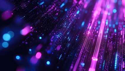 Poster - Abstract digital network glow