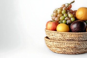 Wall Mural - Assorted Fresh Fruits in a Woven Basket