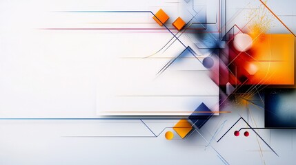 Poster - Dynamic abstract modern art poster design featuring bold typography and geometric shapes