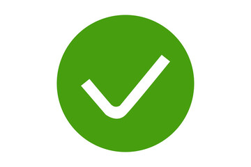Wall Mural - check mark button green transparent background used for web, logo, website, app, ui design