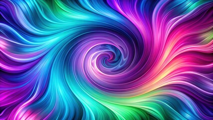 Wall Mural - vibrant swirls of purple blue pink and green hues blend together in a mesmerizing abstract backgroun