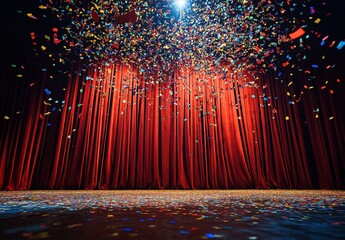 Wall Mural - Confetti Stage created with Generative AI Technology, ai, generative