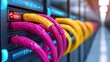 © Thanayut - vibrant data center connectivity with colorful network cables