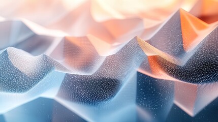 Abstract polygon mesh with a gradient background, giving a modern and techy look 