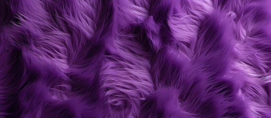 Fototapete - Vibrant purple fur texture background featuring wavy patterns with varying shades of deep and light purple creating a rich visual depth