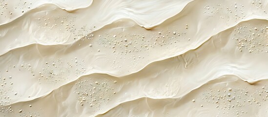 Aufkleber - Beige sandy beach pattern with smooth wet sand waves on a natural textured background creating ample copy space for advertising use