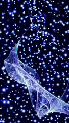 Wall Mural - ethereal light ribbons dance against starry cosmic backdrop in mesmerizing motion