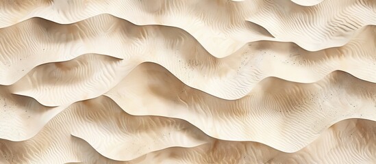 Poster - Beige sandy beach pattern with textured wet sand surface and gentle waves on a natural background creating ample copy space for design use.