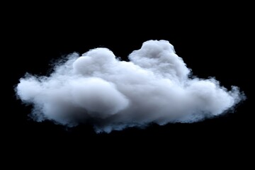 Wall Mural - white cloud isolated on black background.