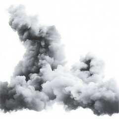 Wall Mural - white cloud on black background.