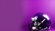 © postagoon - Purple Football Helmet on Purple Background American Football Sports Game Day Team Colors Gridiron