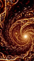 Wall Mural - hypnotic golden spiral vortex creating mesmerizing swirling energy patterns in motion
