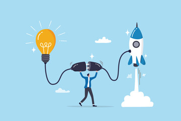 entrepreneur business idea creating startup company, start new business with creativity, innovation,
