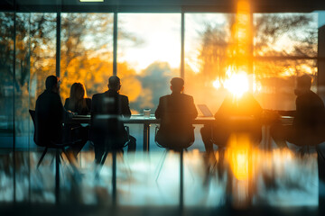Wall Mural - abstract blur image of business people walking at modern hallway with bokeh for background usage