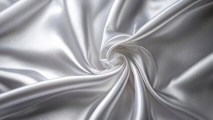 Wall Mural - elegant white satin fabric texture with soft blur pattern, ideal for background use in fashion, desi