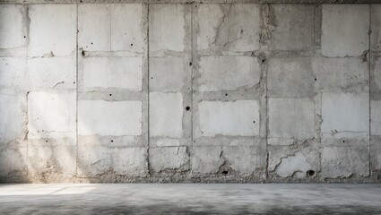Canvas Print - grunge white concrete wall texture with uneven surfaces and natural light for background or interior