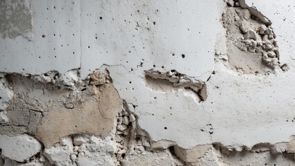 Canvas Print - textured white concrete wall background with natural wear and imperfections ideal for creative banne
