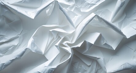 Wall Mural - crumpled white paper texture providing a bright and clean background for presentations or artistic d