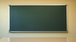 © Irene - Blank Black Chalkboard with an Empty Frame Standing on the Classroom Wall. Beige Background, Silver Edge. Appears to Be Taken by Someone in the Classroom.