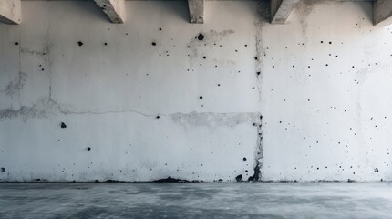Wall Mural - minimalist white cement wall with imperfections ideal for modern interior design and wallpaper appli