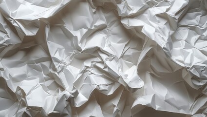 Canvas Print - crumpled white paper texture background for creative design and artistic projects