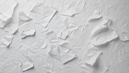 Canvas Print - Wrinkled white paper texture background ideal for creative designs and minimalistic presentations. Perfect for showcasing artwork or text.