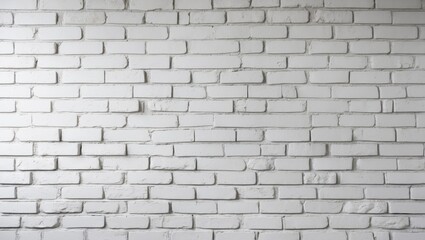 Canvas Print - white brick wall texture for backgrounds in photography and design, ideal for minimalistic and moder