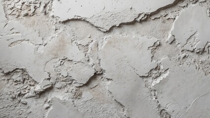 Wall Mural - textured surface of aged white cement showcasing intricate details and shades, ideal for backgrounds