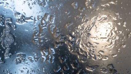 Wall Mural - abstract aluminum surface with white reflections showcasing texture and depth for artistic backgroun