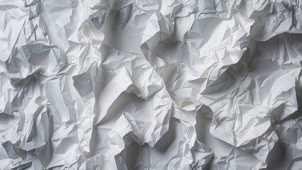 Canvas Print - crumpled white paper texture background ideal for creative design projects or as a clean backdrop fo