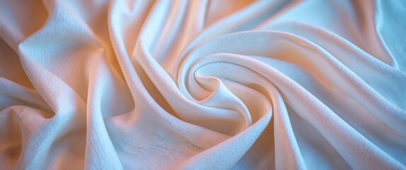 Wall Mural - elegant white fabric texture with soft draping for versatile design applications and creative backgr